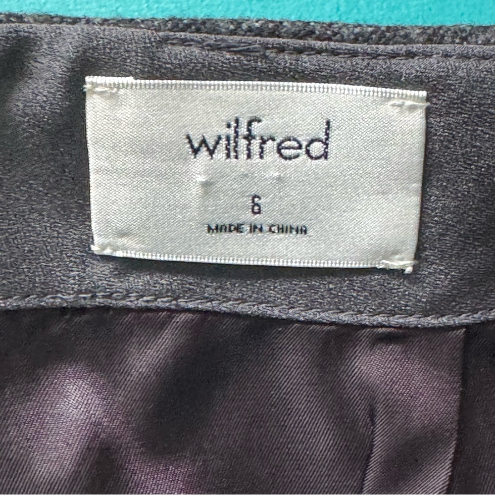 Wilfred Aritzia Womens 6 Pinstripe Skirt Charcoal Cashmere Wool Academia Preppy - Picture 2 of 7